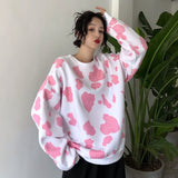 Christmas Gift Spring Autumn Women T Shirt Cow Dot Print Ladies T-shirt O-neck Long Sleeve Women's Tee Tops Casual Loose Female T-shirt Tees