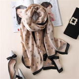 Christmas Gift 2021 luxury brand women's scarf fashion lady silk scarves print soft shawls pashmina foulard long bandana echarpe hiver femme