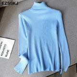 Christmas Gift 2021 Knitted Women turtleneck Sweater Pullovers spring Autumn Basic Women high neck Sweaters Pullover Slim female cheap top