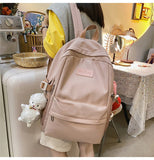 Kukombo Casual Waterproof Nylon Women Bags School Backpack for Teenagers Girls Travel  Backbag Mochilas Female Small Bookbag Kawaii Bag