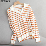 Christmas Gift cashmere spring  Striped T Shirt Short Sleeve Women summer loose o-neck T Shirt chic t-shirt Tee Shirt Female top