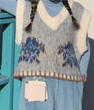 Christmas Gift New Loose Sleeveless Sweater Winter Autumn Women Vest Sweaters Knitting Tank Joker Knitted Vest Wool Oversize Girls Pullover