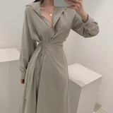 Kukombo Graduation Gift Big Sale  Vintage French Korean Style Design Long Shirt Dress Elegant Waist Lace Harajuku Dresses for Women Party Autumn New Clothes