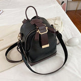 Kukombo Back to school  Vintage Patchwork Women Backpack Small Luxury Design Female Shoulder Bag Ladies Totes PU Leather Schoolbag Backpacks Bagpack