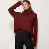 Christmas Gift Women Autumn Winter Knitted Turtleneck Cashmere Sweater Female Spring Autumn Pullover Jumper Sweaters Casual Loose Tops