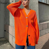 Oversized Knitted Cardigan Sweater Women Winter Plus Size Casual Loose Long Sleeve Knitwear Green Ladies Long Cardigans-1104