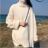Christmas Gift New Women Sweater Pullover Female Knitting Overszie Sweaters Long Sleeve Girls Loose Elegant Knitted Thick Outerwear New