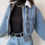 Kukombo 1995 Fur Collar Denim Jacket