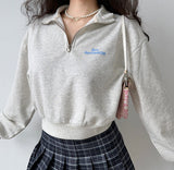 Kukombo Happyfansclub Vintage Half-Zip Pullover