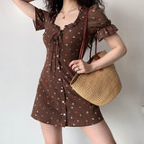 Kukombo Ophelia Floral Ruffle Dress