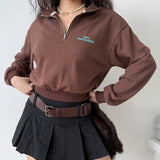 Kukombo Happyfansclub Vintage Half-Zip Pullover