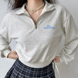 Kukombo Happyfansclub Vintage Half-Zip Pullover