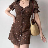 Kukombo Ophelia Floral Ruffle Dress