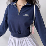 Kukombo Happyfansclub Vintage Half-Zip Pullover