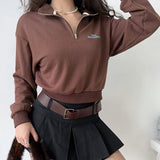 Kukombo Happyfansclub Vintage Half-Zip Pullover