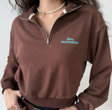 Kukombo Happyfansclub Vintage Half-Zip Pullover