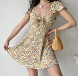 Kukombo Magnolia Floral Bowknot Dress