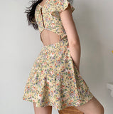 Kukombo Magnolia Floral Bowknot Dress