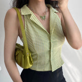 Kukombo 80s Lime Button Vest