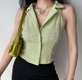 Kukombo 80s Lime Button Vest