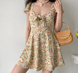 Kukombo Magnolia Floral Bowknot Dress