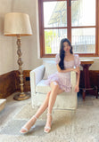 Kukombo Lavender Lover Jacquard Two-Piece Set