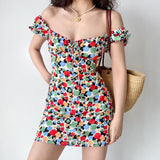 Kukombo 70s Funky Art Bubble Dress