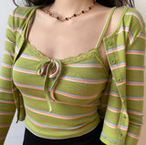 Kukombo Vintage Striped 2-Piece Set