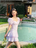 Kukombo Lavender Lover Jacquard Two-Piece Set