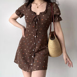 Kukombo Ophelia Floral Ruffle Dress