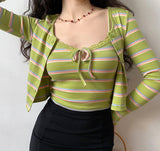Kukombo Vintage Striped 2-Piece Set
