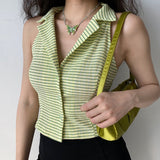 Kukombo 80s Lime Button Vest