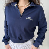 Kukombo Happyfansclub Vintage Half-Zip Pullover