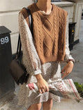 Kukombo Winter Women Sweater Vest Pullover Female Knitting Overszie Sweaters Sleeveless Tank Girls Loose Elegant Knitted Thick New