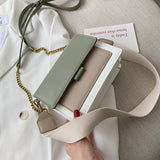 Kukombo 2023 Mini Leather Crossbody Bags For Women Chain Shoulder Simple Lady Travel Long Belt Purses And Handbags Cross Body Tiny