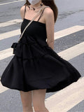 Kukombo Dress Women All-Match Above Knee Sexy Summer BF Spaghetti Strap Streetwear Folds Платье Traf Vestidos Elegantes Para Mujer Robe