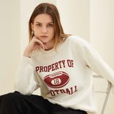 Kukombo Oversized Fleece Vintage Crewneck Sweatshirt Winter Autumn Long Sleeve Tops Y2K Style Pullover Streetwear Sweatshirt Women 2023