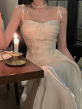 Kukombo Women Summer Elegant Party Midi Dress Long Sleeve Casual Vintage Prom Vestidos Femme Fashion Slim Princess Clothes New Robe