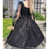Kukombo Hstar Women Bow Japanese Lolita Sweet Dress Pink  Blue Op Harajuku Fairy Mesh Dress Alice In Wondeland Long Sleeves Vestidos