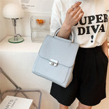 Kukombo Back to school  Vintage Women PU Leather Backpack Fashion School Bags For Female Shoulder Bags Mochila Feminina Ladies Hand Bag Daypack Bagpack