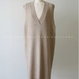 Kukombo Winter Women's Vest Sweater Women Fall Sleeveless Knitted Dress Maxi Vintage Oversize Y2k Sweater Vest Women Long Tank Top