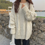 Thanksgiving Gift Winter Womens Sweaters Fall  Women Clothing Knitted Loose Sweater Knitting Wool Oversize Pullover Woman Sweaters Girls Thick