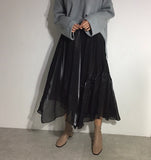 Thanksgiving Gift 2022 A Line Japanese Harajuku Autumn Winter Women Skirt High Waist Solid Female Korean Streetwear Elegant Long Skirts