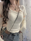 Kukombo Winter Designer Knitted Sweater Women Long Sleeve Patchwork Sweet Y2K Solid Tops Female Korean Style Casual Slim Sweater