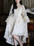 Kukombo Lace Elegant Sweet Midi Dresses Women Japanese Kawaii Fairy Vintage  Dress Female Casual Cute Vintage Strap Dress Summer 2023