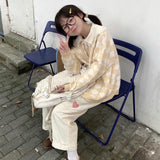 Kukombo Autumn Japanese Kawaii Cute Pants Women Pockets Casual Sweet Lolita Long Trousers Female High Waist Korean Clothing Winter 2022
