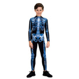Kukombo Halloween Children Jumpsuit Skeleton Muscle Viscera Halloween New Creative Printing Kids Performance Cosplay Horror Costume Scary Bodysuit