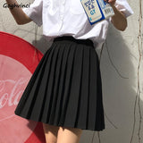 Kukombo Kawaii Ins 5XL Pleated Mini Women Skirts Preppy Style Fresh Daily A-Line Sweet Slim Trendy Leisure Ulzzang Empire All-Match Chic