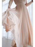 Kukombo New Summer Dress Fashion Temperament Romantic Elegant Solid Color Gentle And Sweet Pleated Skirt High Waist Women's Vest Dress