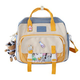 Back to school backpack Mini Canvas Teenager Girls For Female Student Patchwork Kawaii Small Rucksacks Mochila
